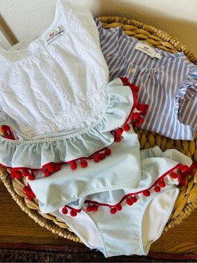 Vineyard Vines & Cecil and Lou Girls Lot Size 5 Summer Bundle Dress Top Bikini